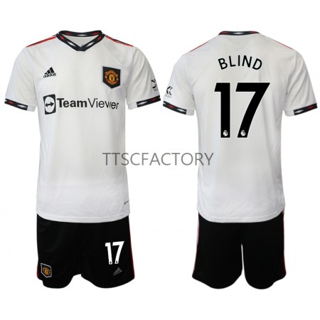 Fußballtrikots Manchester United Blind 17 Kinder 2022-2023 Kurzarm Auswärts-trikot kaufen